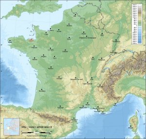 carte relief lambert grandes villes Dinard